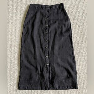 Alex Mill Black Button-Down Skirt Small